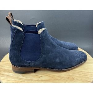 Sweeney London Blue Suede Chelsea Boots Shoes Men's UK 7 US 8 EU 41